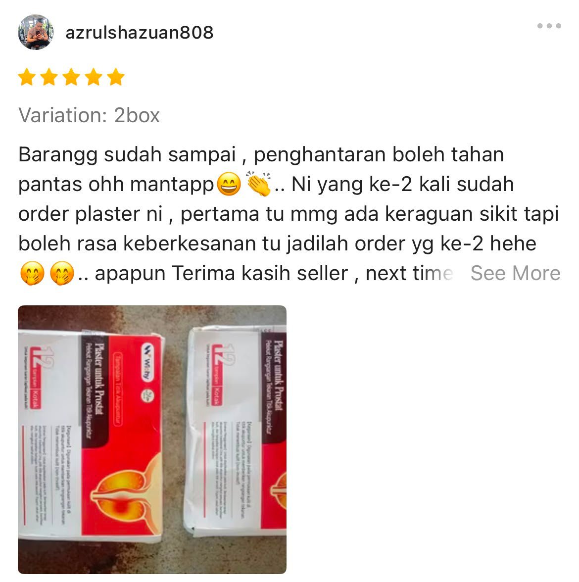 Testimoni pelanggan 1