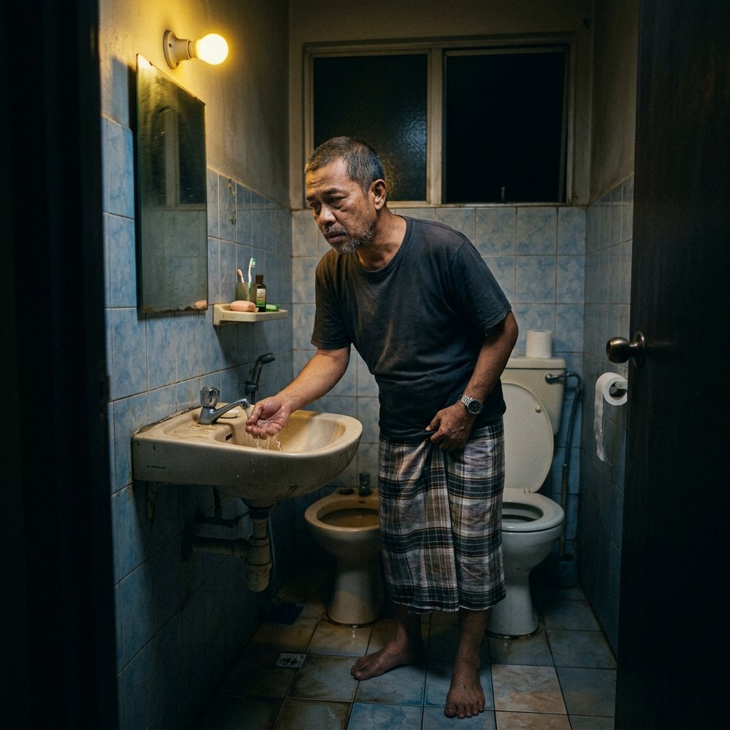 Terjaga malam nak kencing